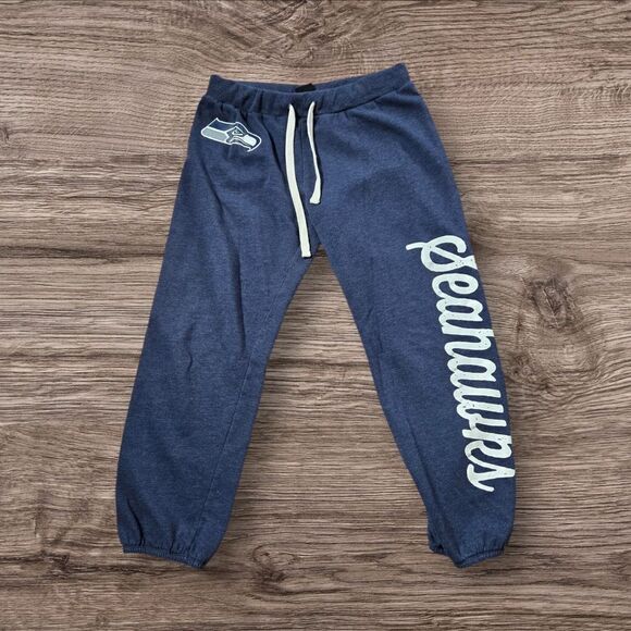 NFL Seattle Seahawks Football Blue Joggers Sweatpants - Picture 1 of 7